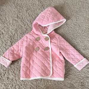 Burt's Bees Baby Pink Quilted Puffer Jacket